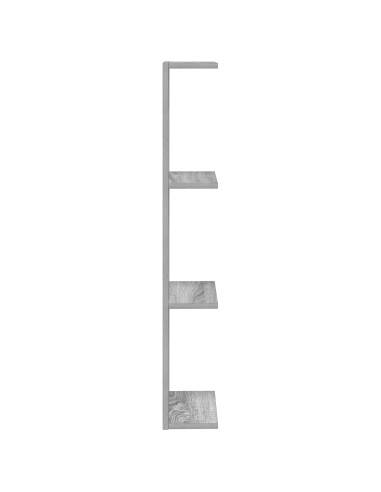 Scaffale da parete Sonoma grigio 22 x 15 x 100 cm