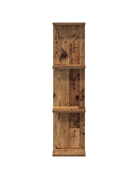 Scaffale da parete 2 pcs Legno antico 22 x 15 x 100 cm