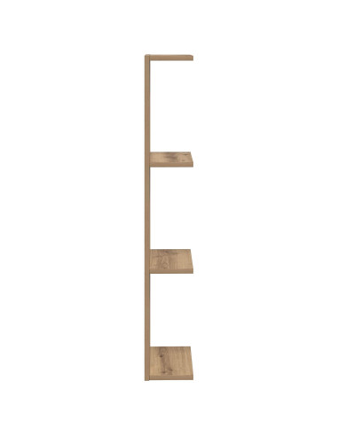 Scaffale da parete 2 pcs Rovere Artigianale 22 x 15 x 100 cm