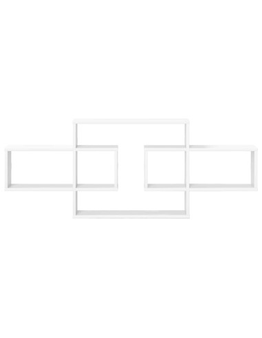 Scaffale da parete Bianco 130 x 10 x 50 cm Legno ingegnerizzato