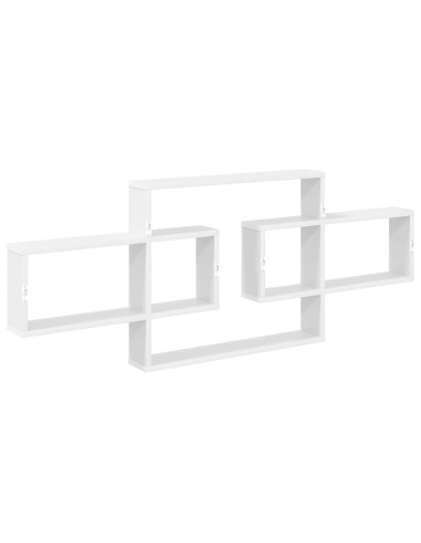 Scaffale da parete Bianco 130 x 10 x 50 cm Legno ingegnerizzato
