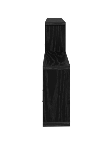 Scaffale da parete Rovere Nero 130 x 10 x 50 cm