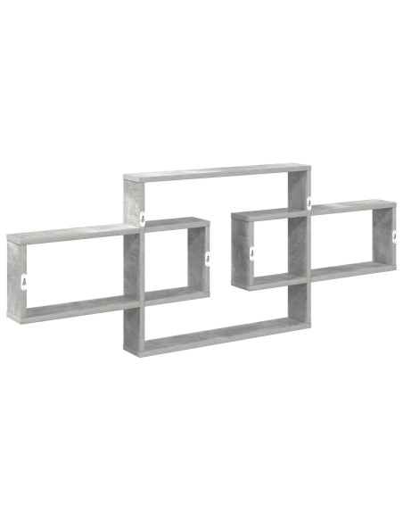 Scaffale da parete Grigio Cemento 130 x 10 x 50 cm