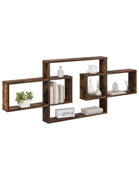 Scaffale da parete Rovere Fumo 130 x 10 x 50 cm