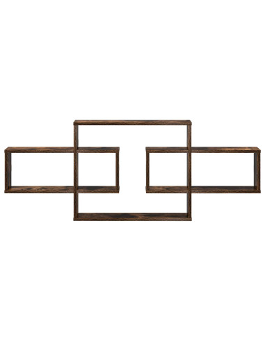 Scaffale da parete Rovere Fumo 130 x 10 x 50 cm