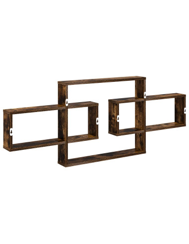 Scaffale da parete Rovere Fumo 130 x 10 x 50 cm