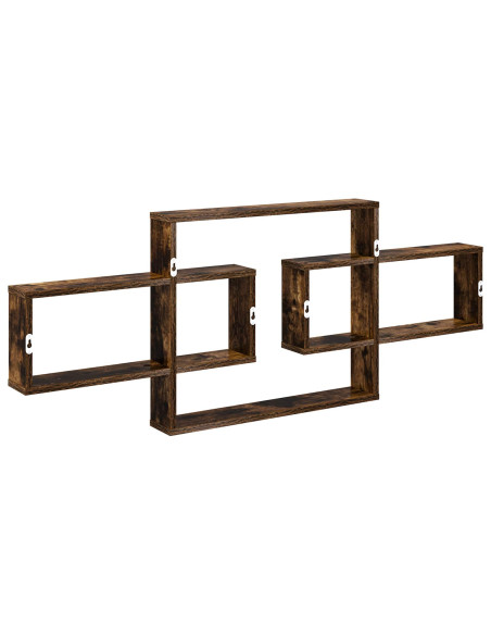 Scaffale da parete Rovere Fumo 130 x 10 x 50 cm