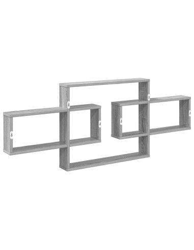 Scaffale da parete Sonoma grigio 130 x 10 x 50 cm
