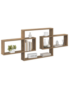 Scaffale da parete Rovere Artigianale 130 x 10 x 50 cm 2