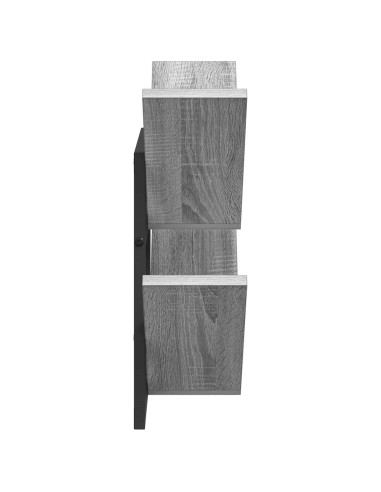 Mensola a muro flottante Sonoma grigio 43 x 15 x 47 cm