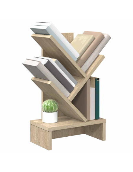 Scaffale per Libri a Forma di Albero 3 Strati 30 x 18 x 48 cm