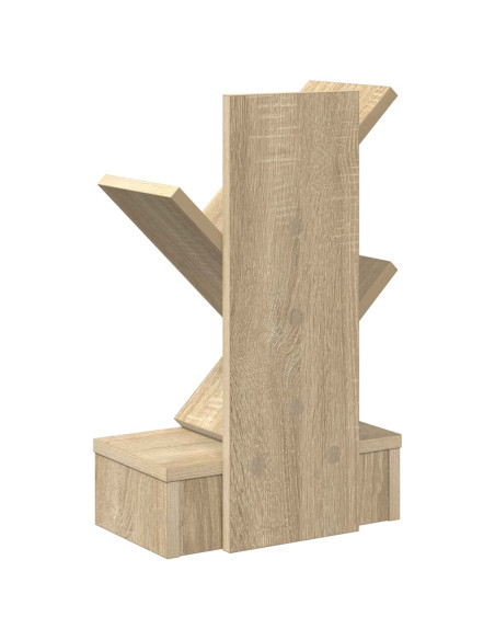 Scaffale per Libri a Forma di Albero 3 Strati 30 x 18 x 48 cm