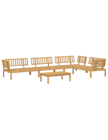 Set di divani con cuscino 5 pcs Beige e Marrone Chiaro
