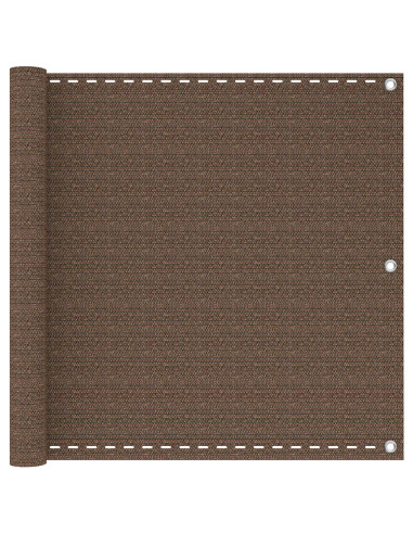 Schermo da balcone Marrone 120 x 1000 cm HDPE e alluminio