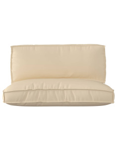 Set di Cuscini per Pallet 2 pcs Beige Tessuto Oxford 2