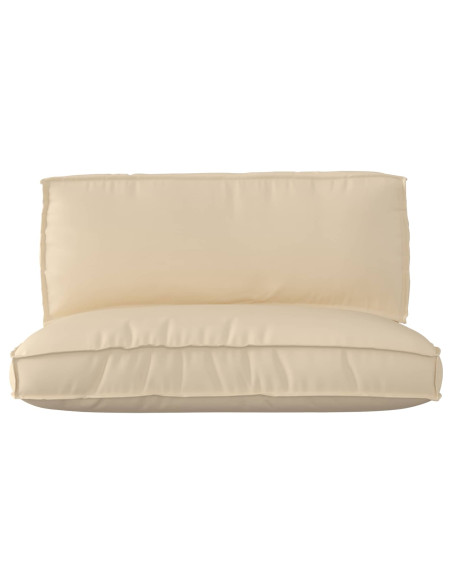 Set di Cuscini per Pallet 2 pcs Beige Tessuto Oxford