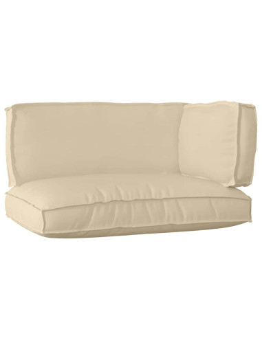 Set di Cuscini per Pallet 3 pcs Beige Tessuto Oxford