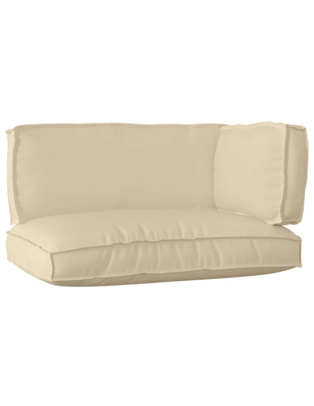 Set di Cuscini per Pallet 3 pcs Beige Tessuto Oxford