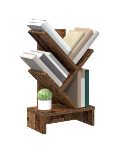 Scaffale per Libri a Forma di Albero 3 Strati 30 x 18 x 48 cm 2