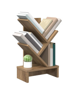 Scaffale per Libri a Forma di Albero 3 Strati 30 x 18 x 48 cm 2