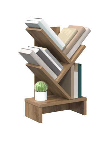 Scaffale per Libri a Forma di Albero 3 Strati 30 x 18 x 48 cm