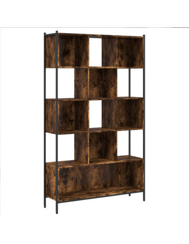 Libreria Rovere Fumo 102x28x172 cm in Legno Multistrato