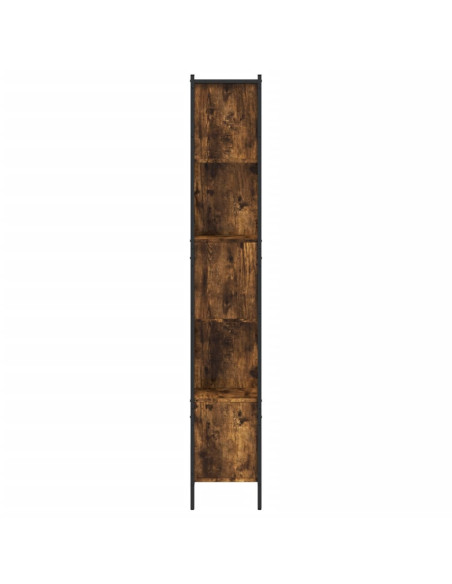 Libreria Rovere Fumo 102x28x172 cm in Legno Multistrato