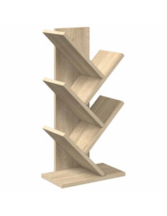 Libreria ad Albero 4 Ripiani 30 x 18 x 60 cm Rovere Sonoma