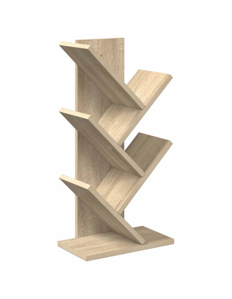 Libreria ad Albero 4 Ripiani 30 x 18 x 60 cm Rovere Sonoma