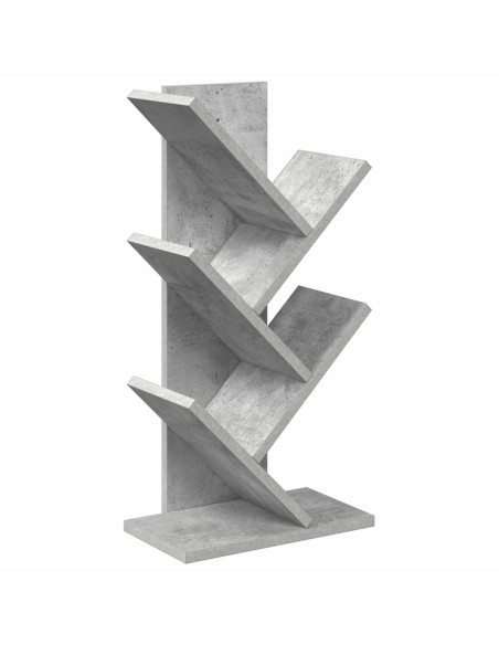 Libreria ad Albero 4 Ripiani 30 x 18 x 60 cm Grigio Cemento