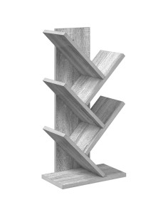 Libreria ad Albero 4 Ripiani 30 x 18 x 60 cm Sonoma grigio
