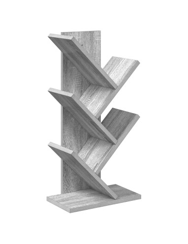 Libreria ad Albero 4 Ripiani 30 x 18 x 60 cm Sonoma grigio