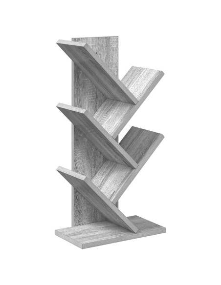 Libreria ad Albero 4 Ripiani 30 x 18 x 60 cm Sonoma grigio