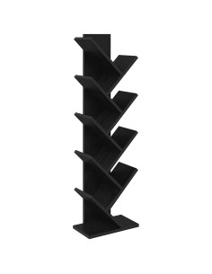 Libreria ad Albero 6 Ripiani 30 x 18 x 100 cm Rovere Nero