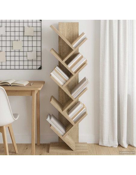 Scaffale da Libro ad Albero 6 Livelli 30 x 18 x 100 cm