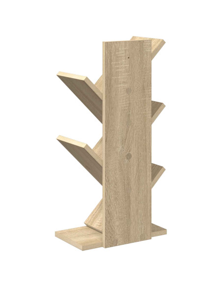 Libreria ad Albero 4 Ripiani 30 x 18 x 60 cm Rovere Sonoma