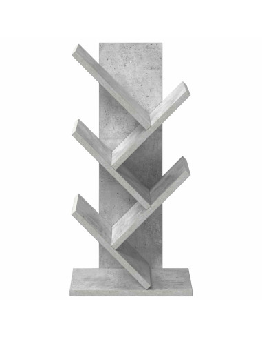 Libreria ad Albero 4 Ripiani 30 x 18 x 60 cm Grigio Cemento