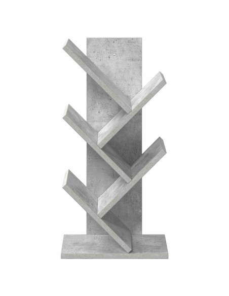 Libreria ad Albero 4 Ripiani 30 x 18 x 60 cm Grigio Cemento