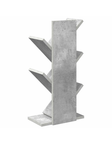 Libreria ad Albero 4 Ripiani 30 x 18 x 60 cm Grigio Cemento