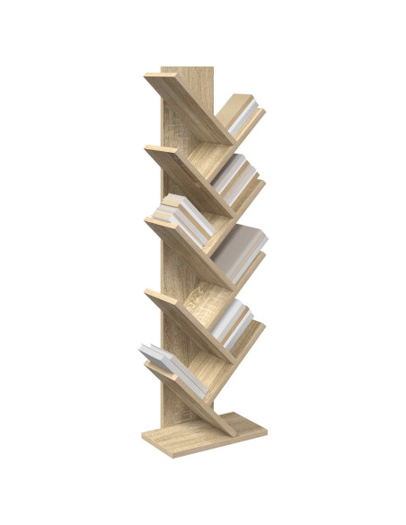 Scaffale da Libro ad Albero 6 Livelli 30 x 18 x 100 cm