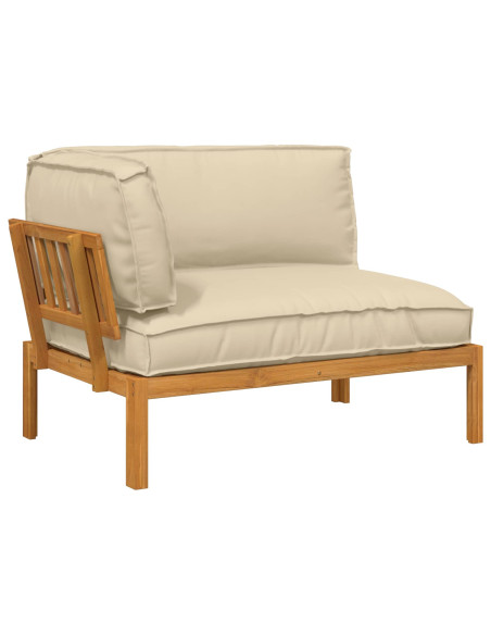 Set di divani Beige 133 x 92 x 69 cm Legno di Acacia Massello