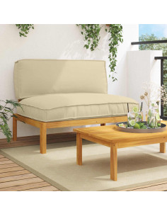 Set di divani Beige 120 x 92 x 69 cm Legno di Acacia Massello