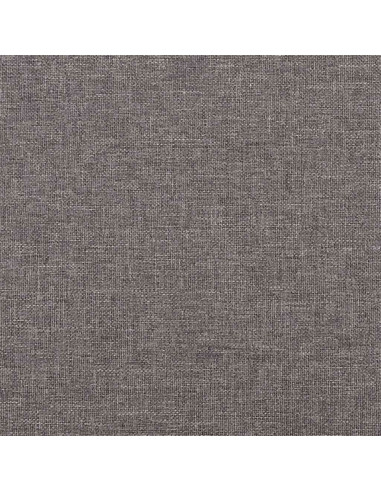 Divano a 3 Posti con Poggiapiedi Grigio Scuro 210cm in Tessuto