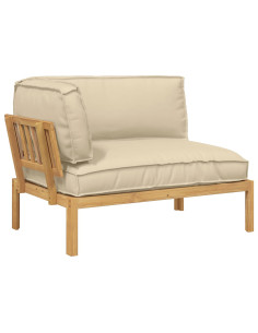 Set di divani Beige 133 x 92 x 69 cm Legno di Acacia Massello 2
