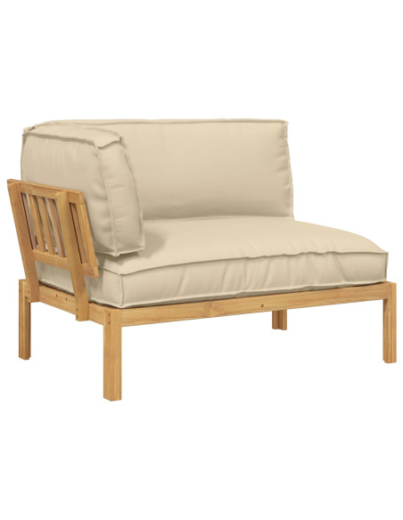 Set di divani Beige 133 x 92 x 69 cm Legno di Acacia Massello