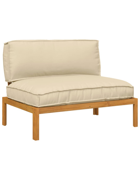 Set di divani Beige 120 x 92 x 69 cm Legno di Acacia Massello