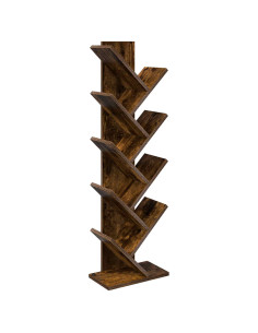 Libreria ad Albero 6 Ripiani 30 x 18 x 100 cm Rovere Fumo