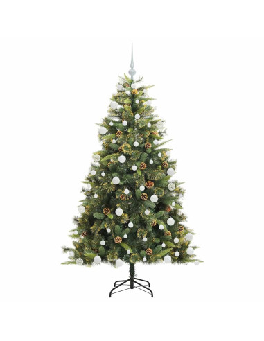 Albero di Natale artificiale pieghevole con coni Verde 180 cm