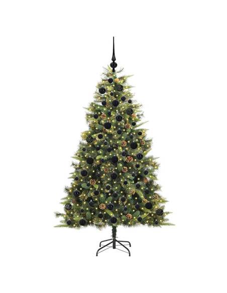 Albero di Natale artificiale pieghevole con coni Verde 180 cm
