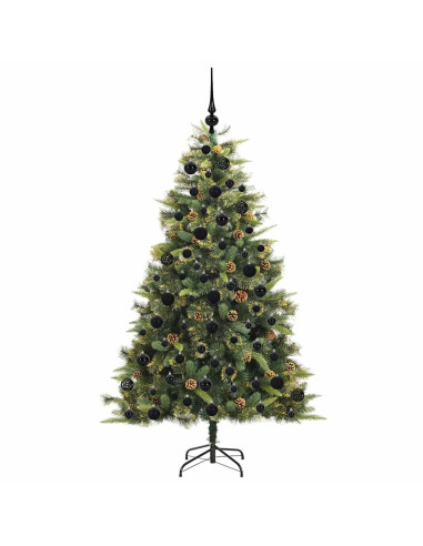 Albero di Natale artificiale pieghevole con coni Verde 180 cm